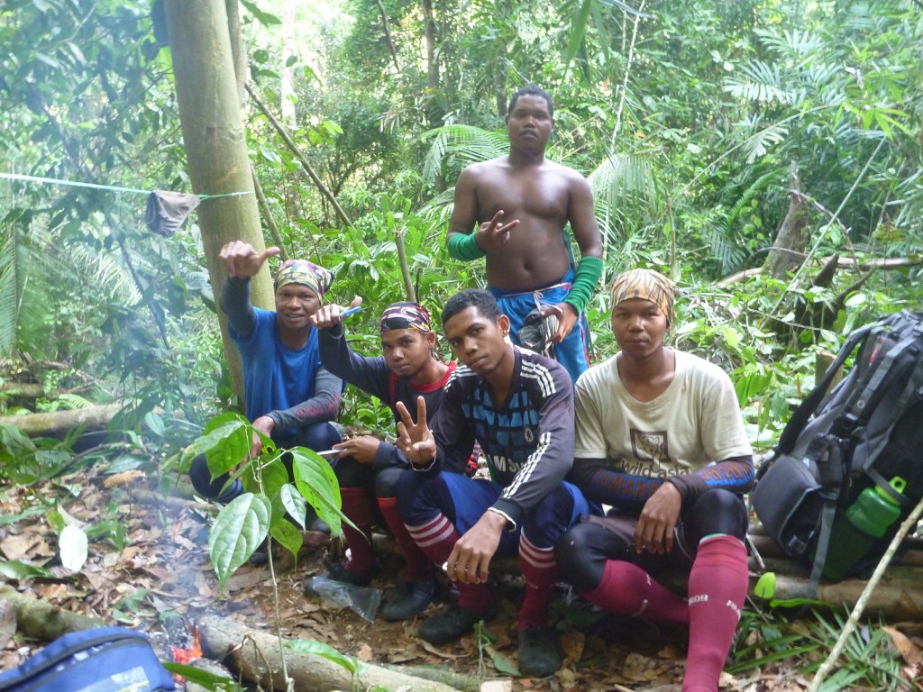 Happy to do what they do - our indomitable indigenous field assistants in the Core Area